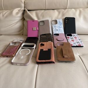 Apple Phone and Samsung Cases - Pink, Black, Brown, and More